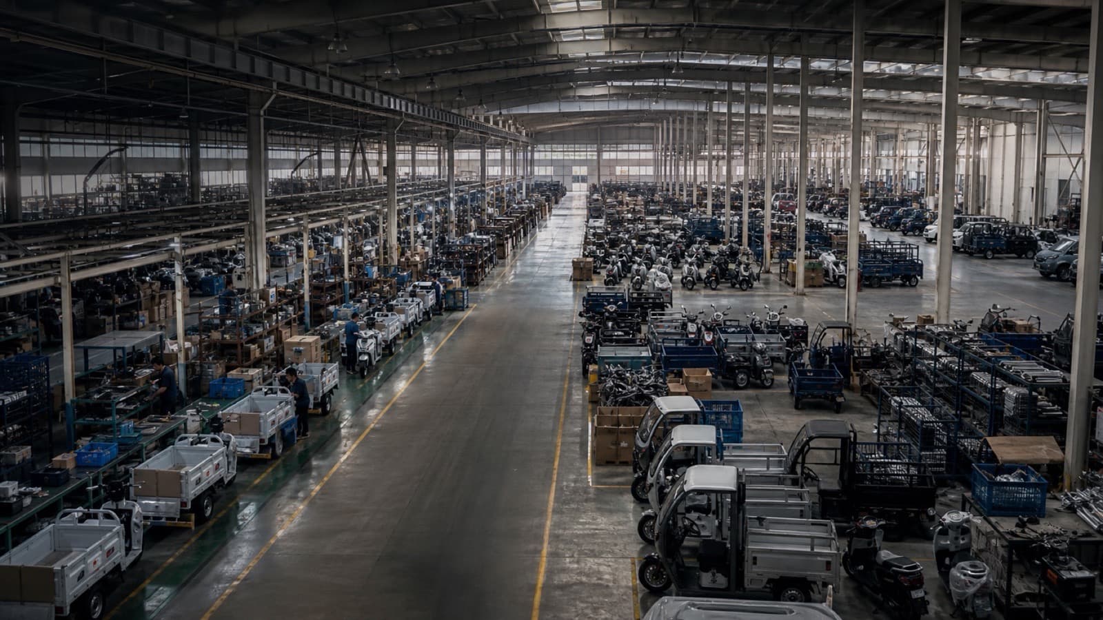 JYS factory floor, product preparation and delivery coordination